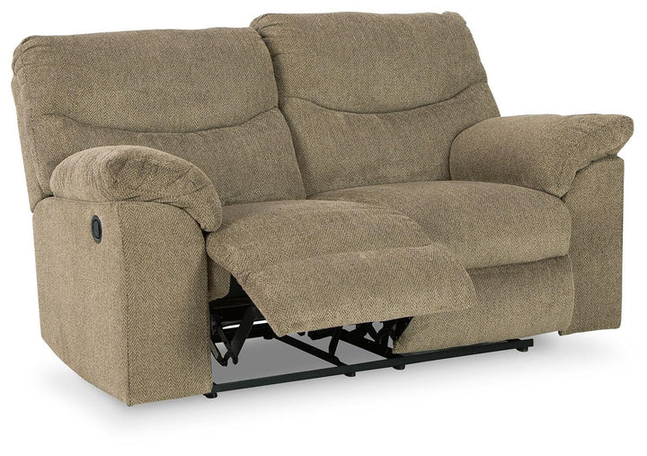 Alphons Reclining Loveseat - Light Brown (3)