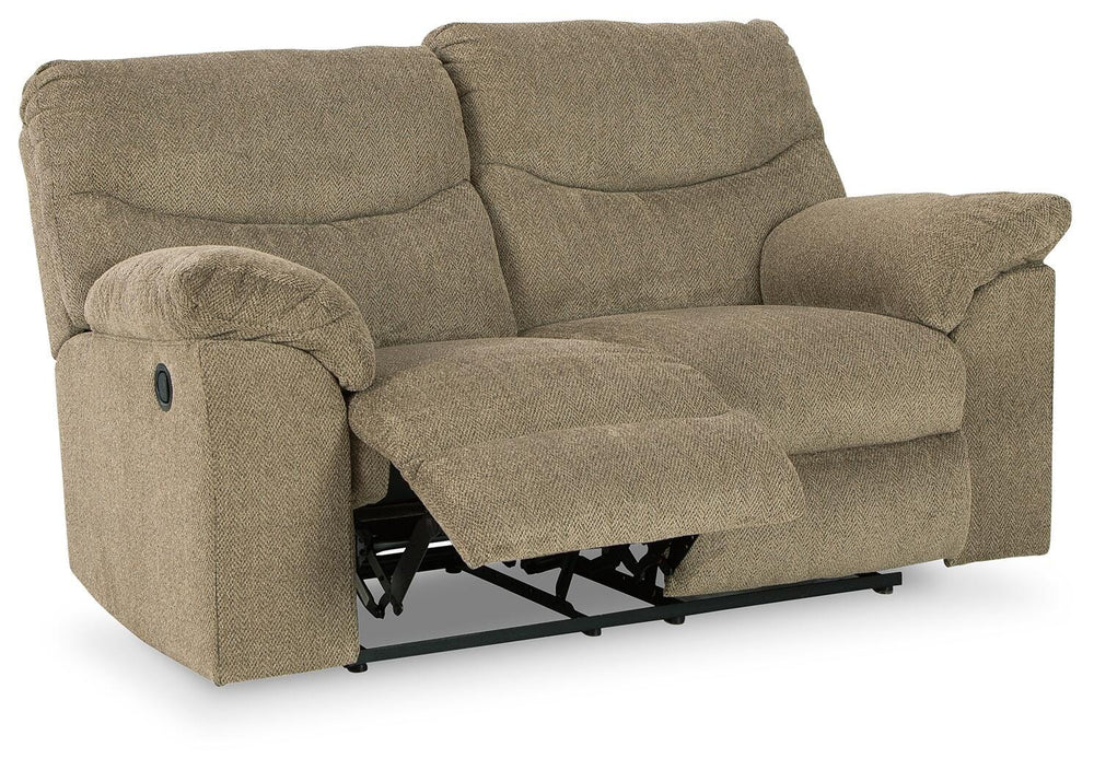 Alphons Reclining Loveseat - Light Brown (3)