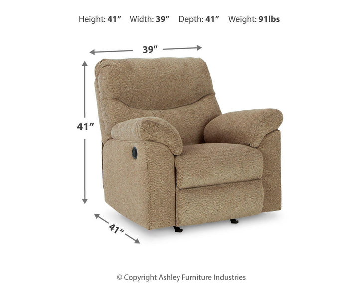 Alphons Recliner - Light Brown (9)