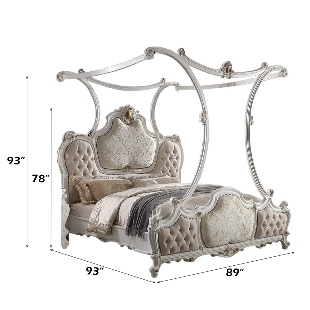 Picardy CK Bed in Fabric & Antique Pearl - dimensions