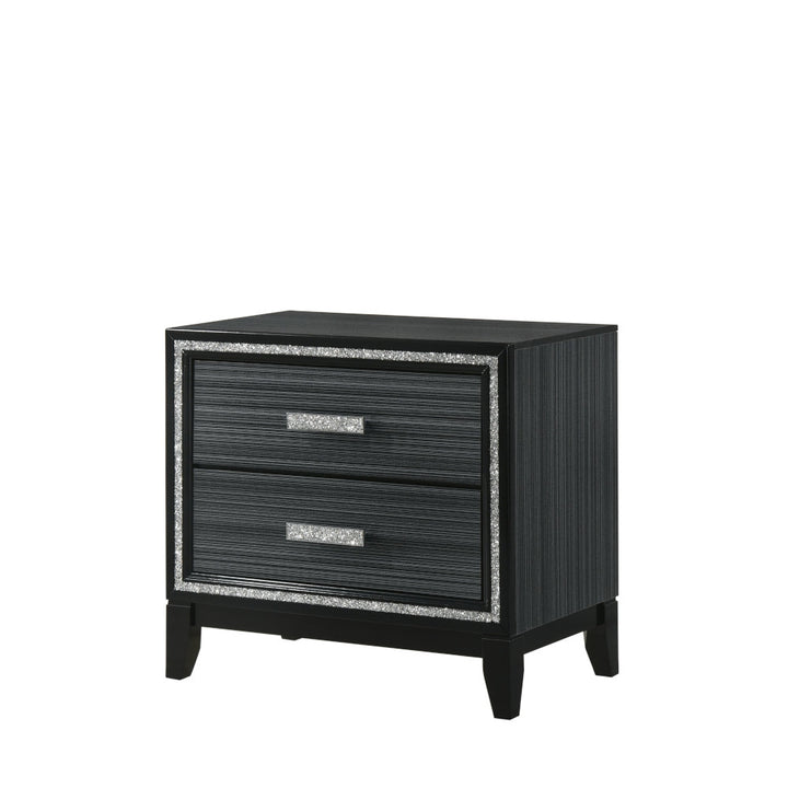 Haiden Nightstand in Weathered Black Finish
