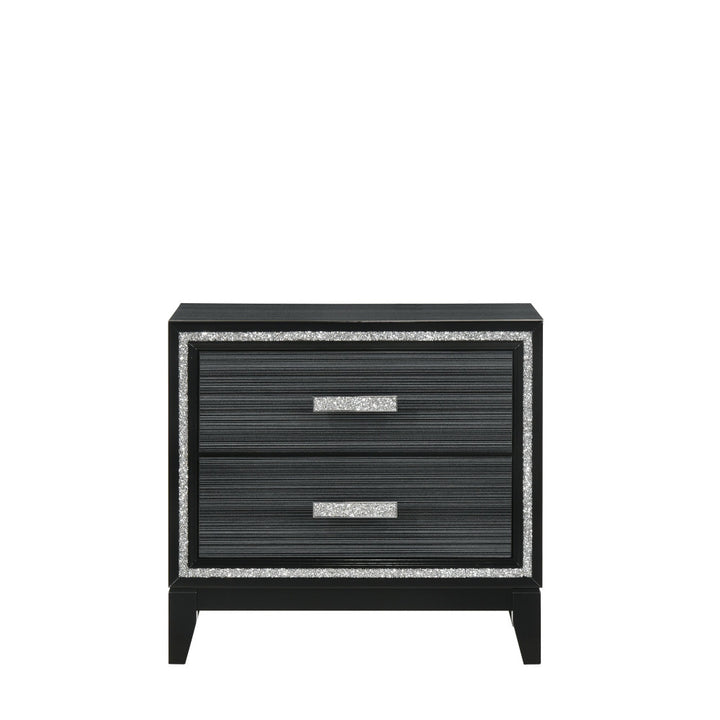 Haiden Nightstand in Weathered Black Finish