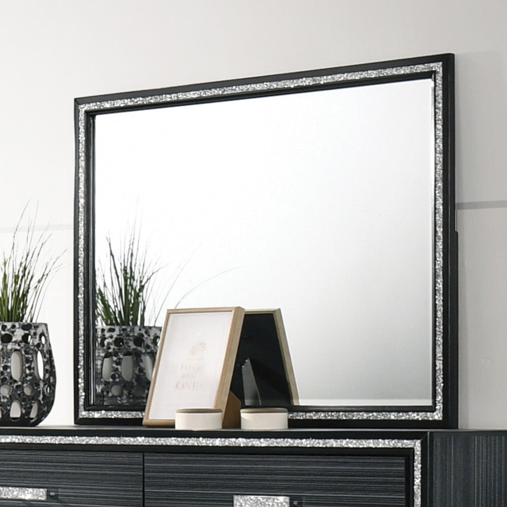 Haiden Mirror in Weathered Black