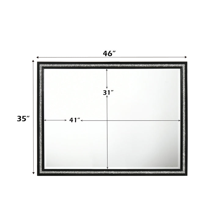 Haiden Mirror in Weathered Black - dimensions