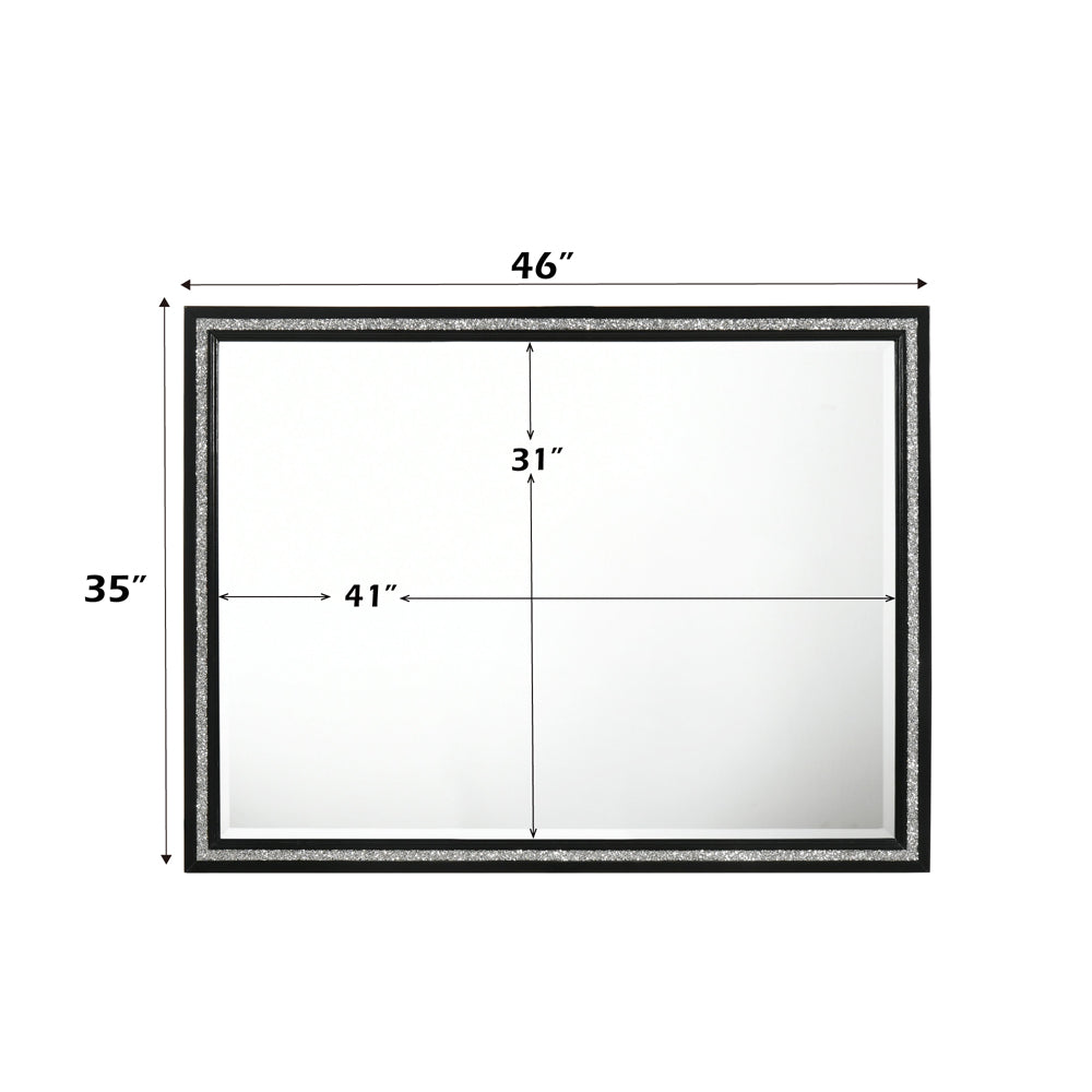 Haiden Mirror in Weathered Black - dimensions