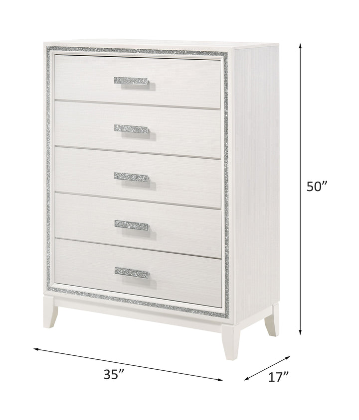 Haiden Chest in White - line drawing