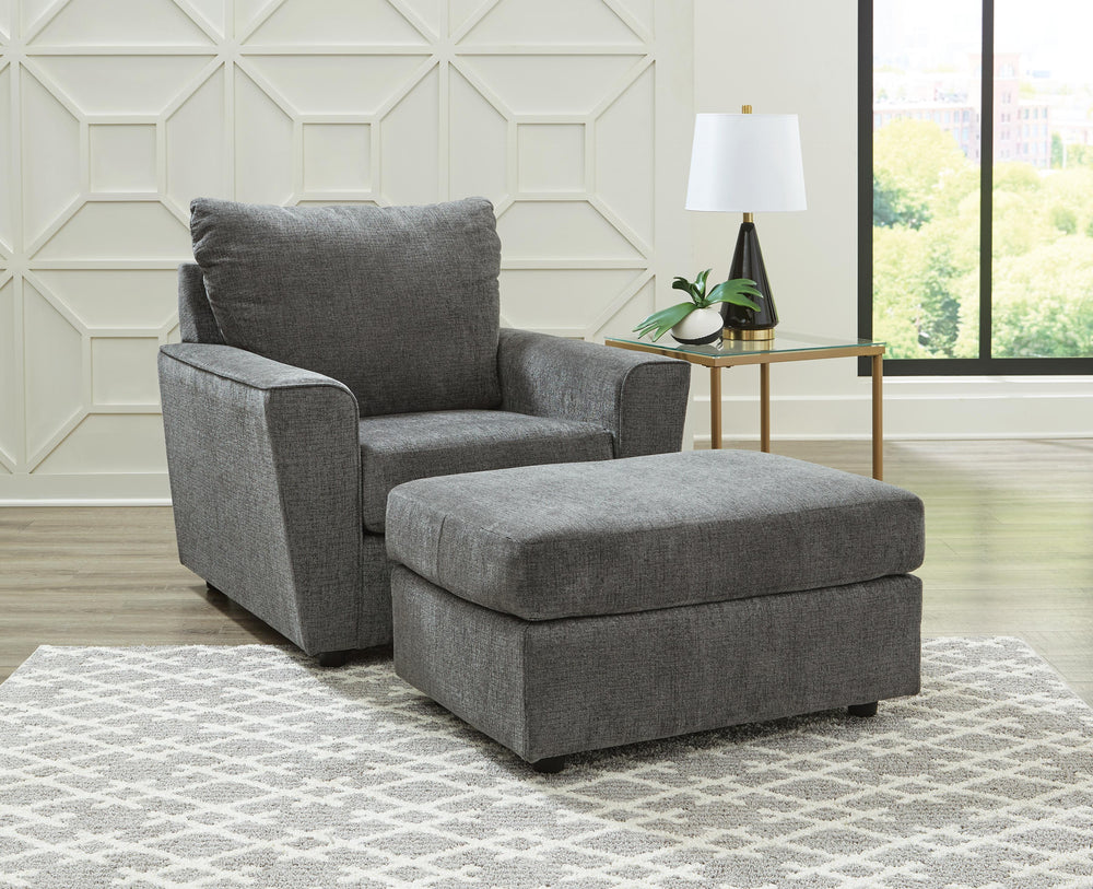 Stairatt Sofa, Loveseat, Chair and Ottoman - Gravel (22)