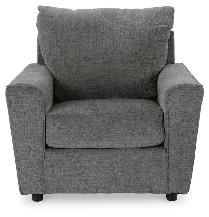 Stairatt Chair and Ottoman - Gravel (3)