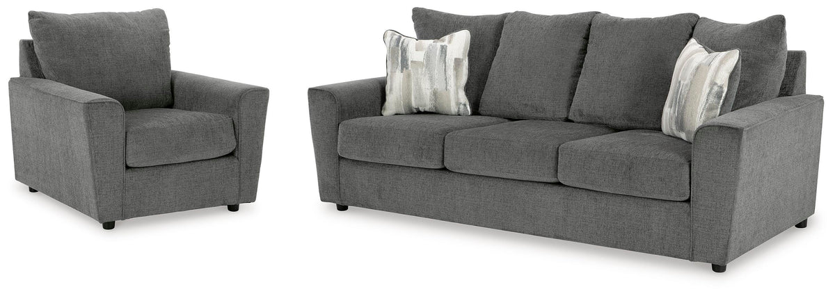 Stairatt Sofa and Chair - Gravel (1)