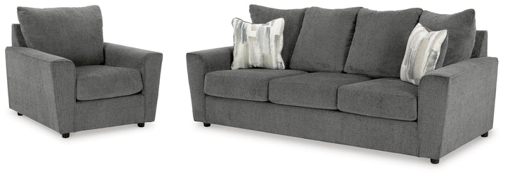 Stairatt Sofa and Chair - Gravel (1)
