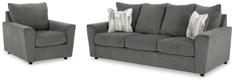 Stairatt Sofa and Chair - Gravel (1)