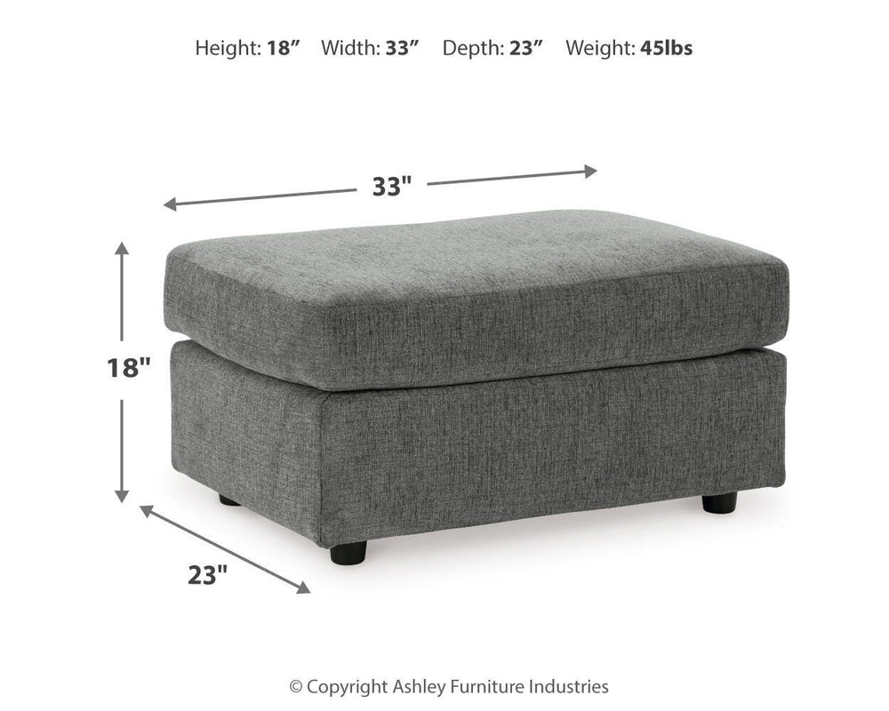 Stairatt Sofa, Loveseat, Chair and Ottoman - Gravel (20)