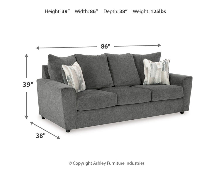Stairatt Sofa, Loveseat, Chair and Ottoman - Gravel (17)