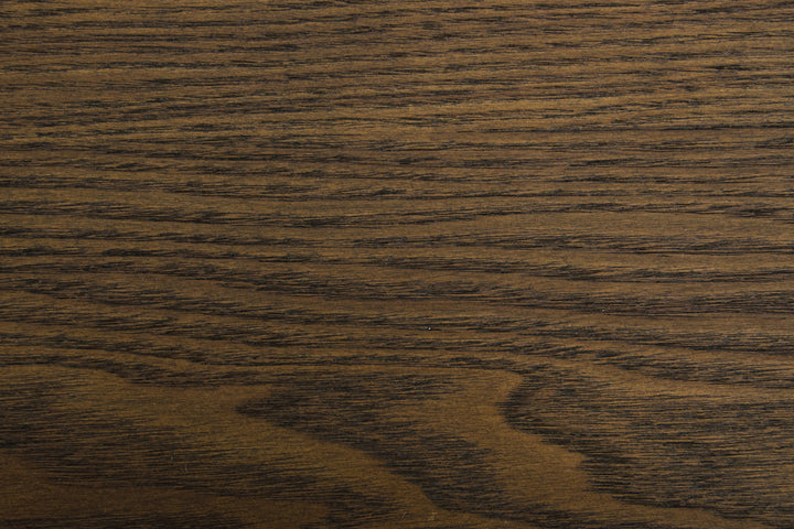 Marcia Mid-Century Tobacco &amp; Antique Brass Dining Table