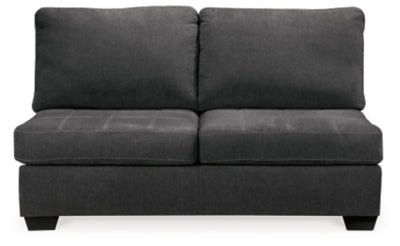 Ambee Armless Loveseat - Dark Gray - Dark Gray