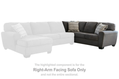 Ambee Right-Arm Facing Sofa - Dark Gray