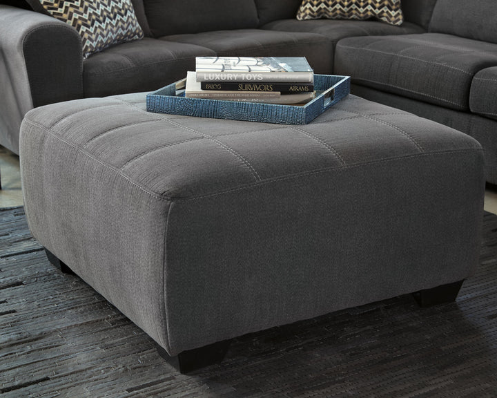 Ambee Oversized Accent Ottoman - Dark Gray (2)