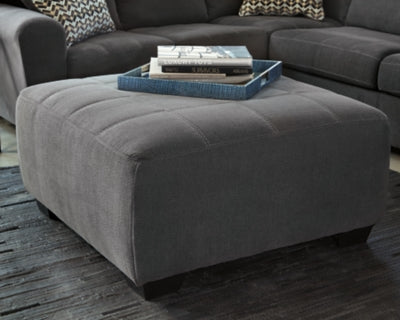 Ambee Oversized Accent Ottoman - Dark Gray