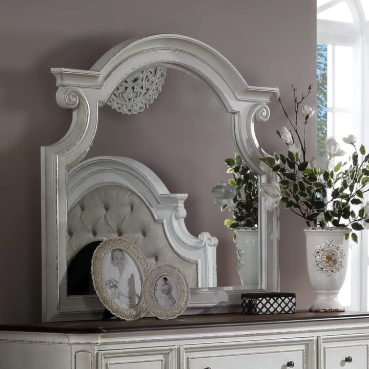 Florian Mirror in Antique White