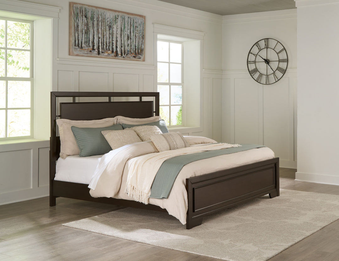 Covetown - King Panel Bed - Dark Brown by Ashley Furniture product image