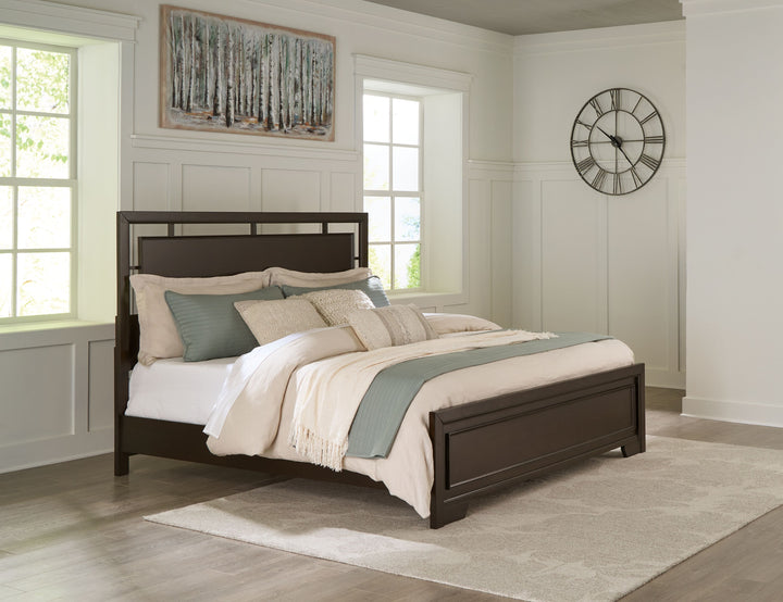 Covetown - California King Panel Bed - Dark Brown by Ashley Furniture product image