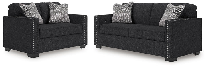 Jasmine Peaks Sofa and Loveseat - Coal (1)