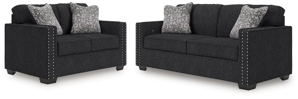 Jasmine Peaks Sofa and Loveseat - Coal (1)