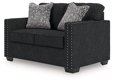 Jasmine Peaks Loveseat - Black