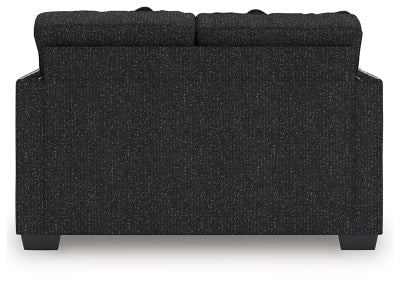 Jasmine Peaks Loveseat - Black