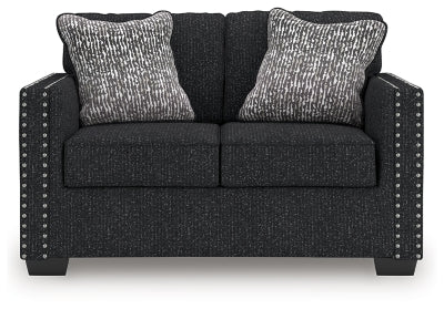 Jasmine Peaks Loveseat - Black