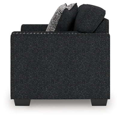 Jasmine Peaks Loveseat - Black