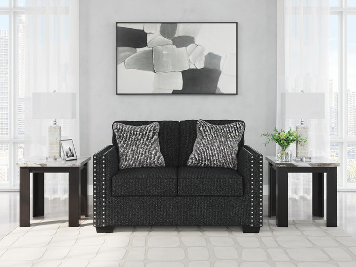 Jasmine Peaks Loveseat - Black (2)