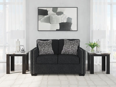 Jasmine Peaks Loveseat - Black