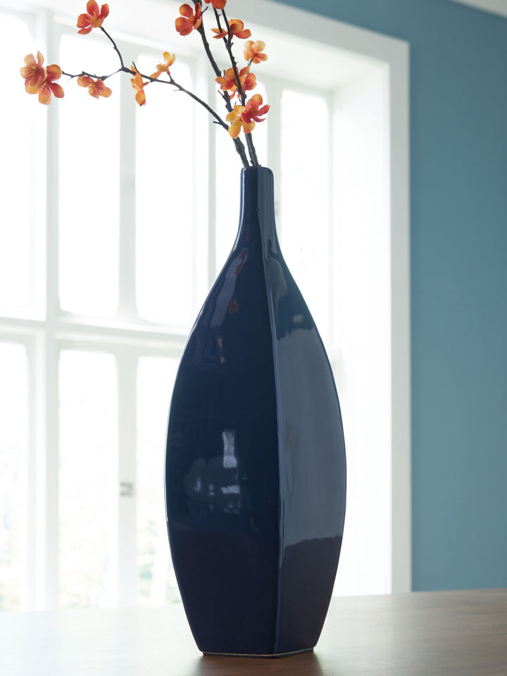 Abtinson - Vase - 16" - Navy by Ashley Furniture product image