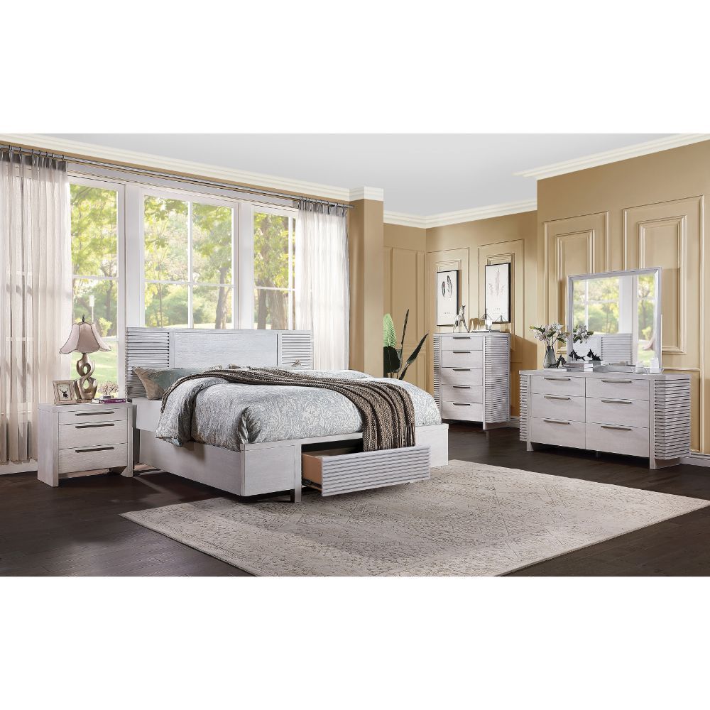 Aromas - Queen Bed - White Oak