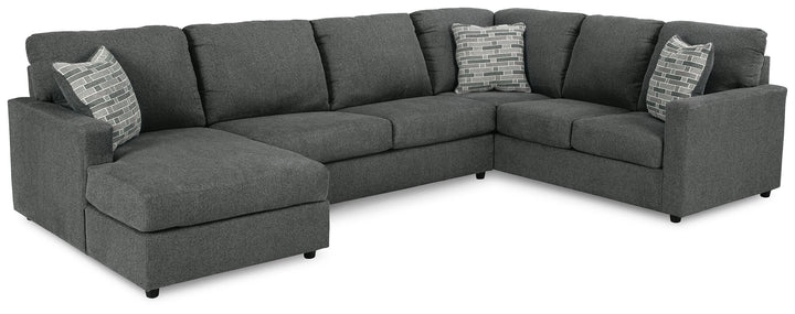 Edenfield 3-Piece Sectional with Chaise - Charcoal (1)