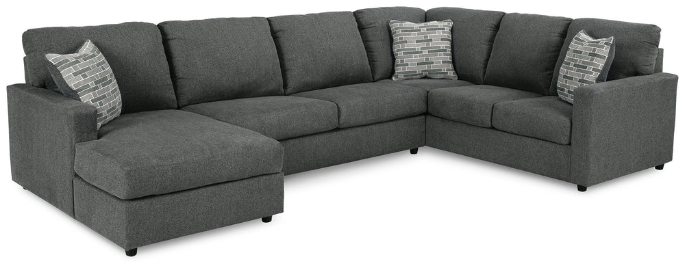 Edenfield 3-Piece Sectional with Chaise - Charcoal (1)