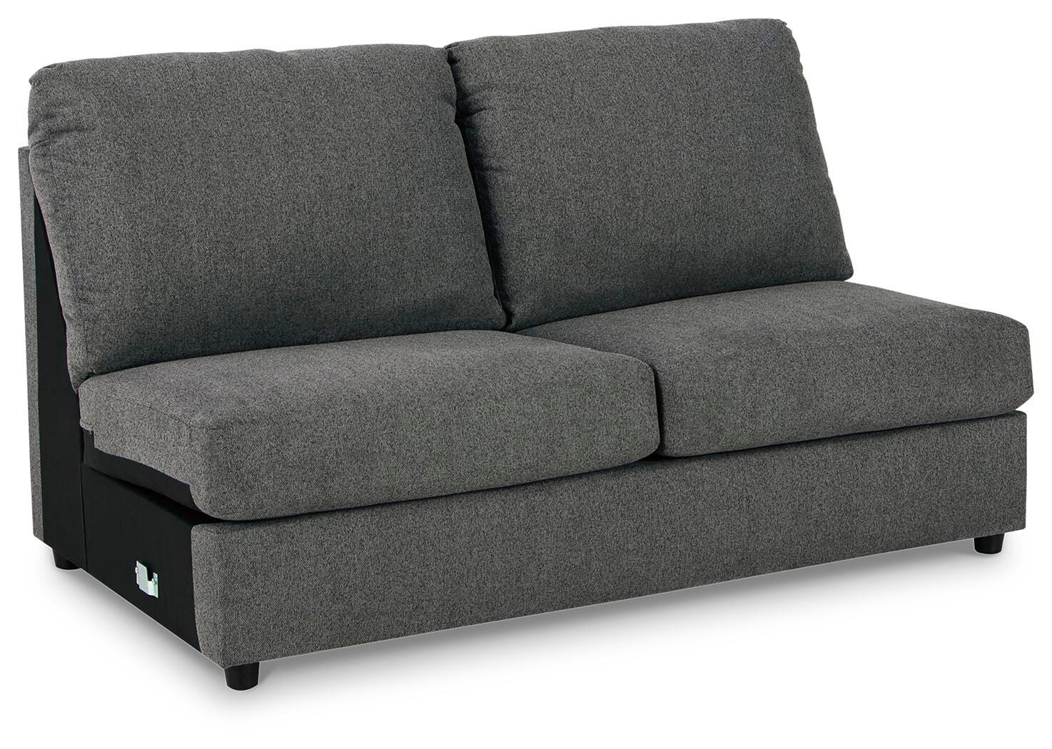 Edenfield Armless Loveseat - Dark Gray (1)