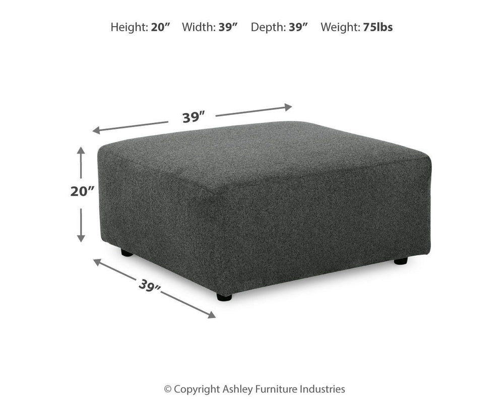 Edenfield Oversized Accent Ottoman - Dark Gray (5)