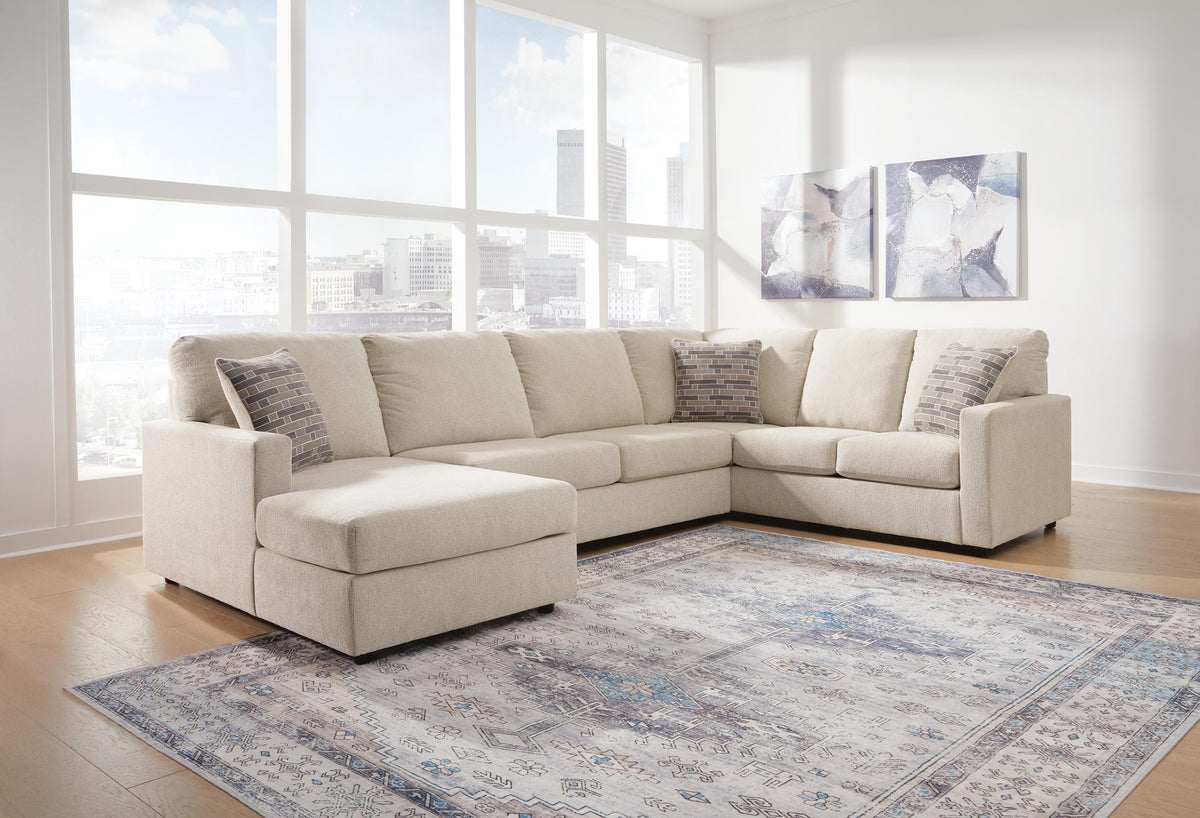 Edenfield 3-Piece Sectional with Chaise - Linen (2)