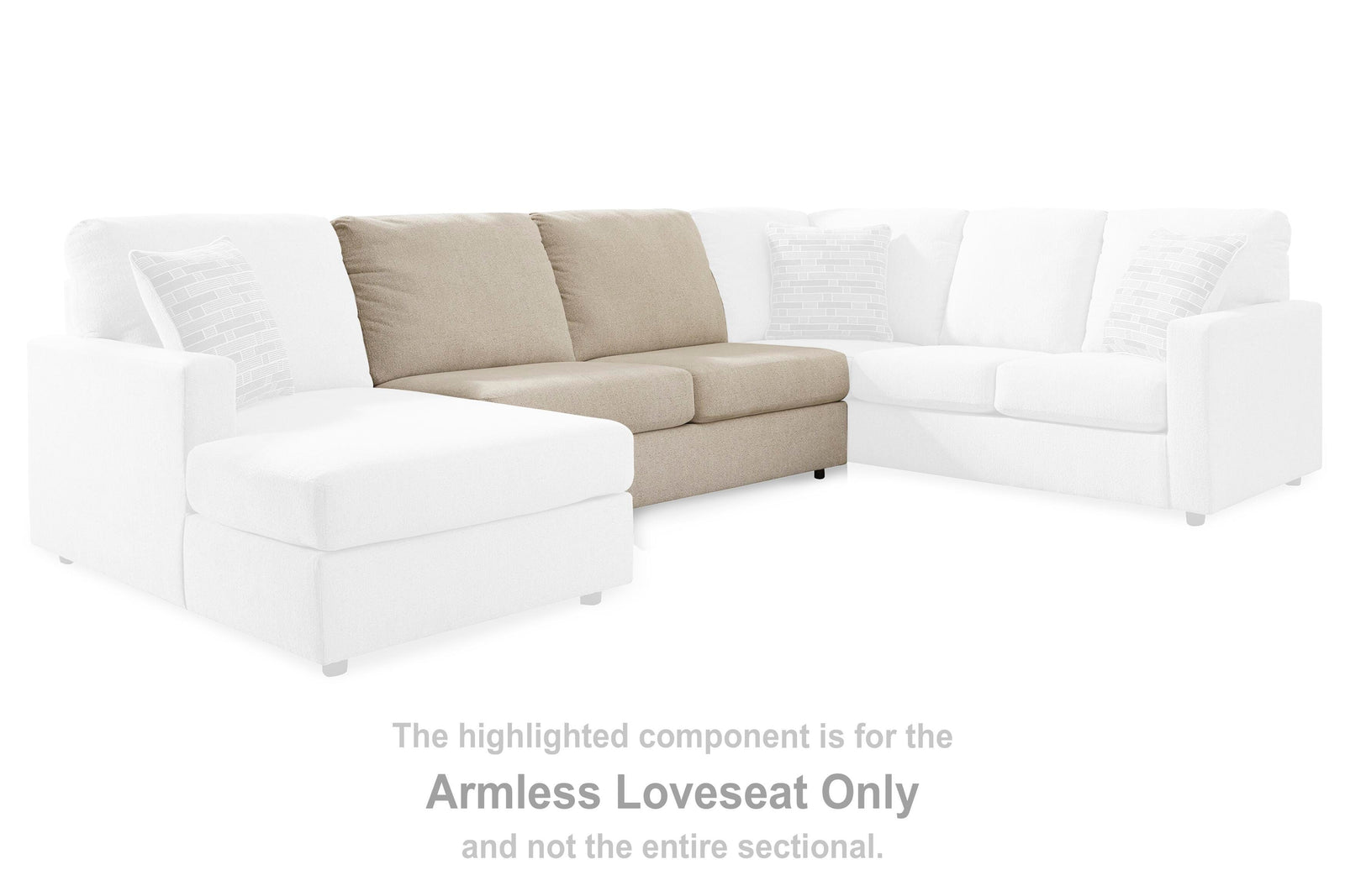 Edenfield Armless Loveseat - Pearl Silver (2)