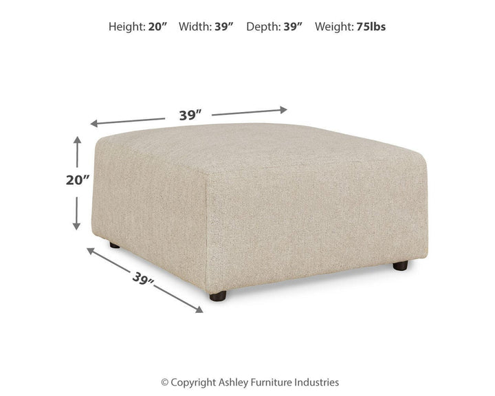Edenfield Oversized Accent Ottoman - Pearl Silver (5)
