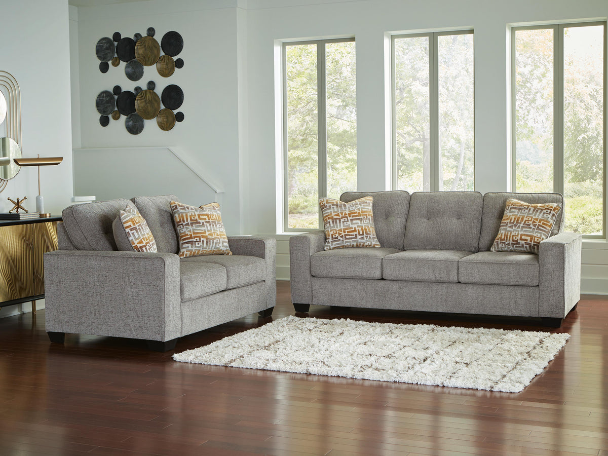Larimer Sofa and Loveseat - Iron (2)