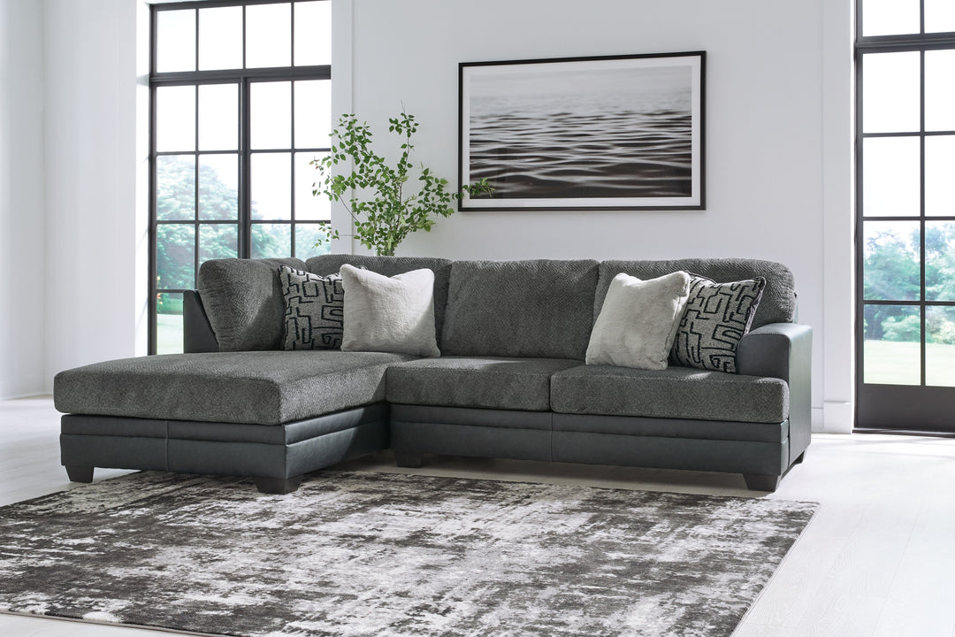 Brixley Pier - 2-Piece Sectional With Laf Corner Chaise - Graphite by Ashley Furniture product image