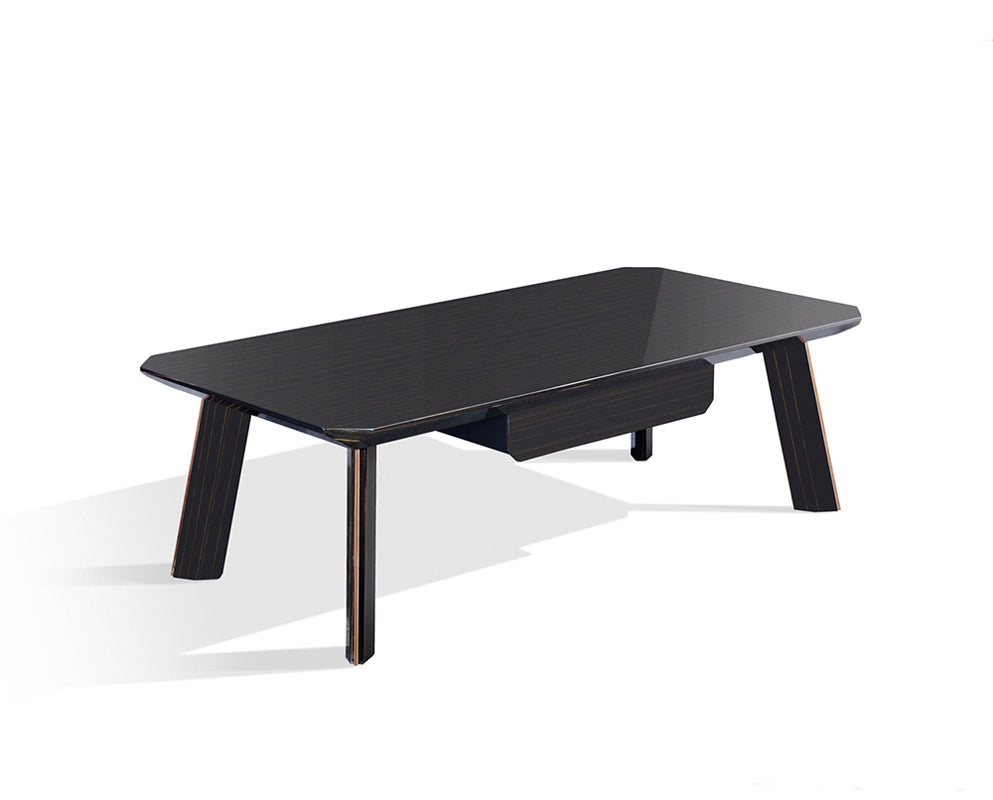 Chadwick Modern Ebony  and  Rosegold Coffee Table