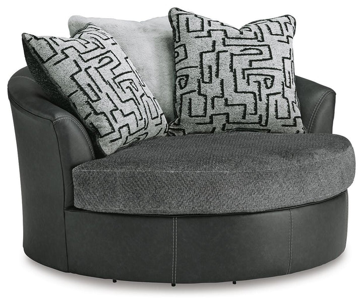 Brixley Pier Oversized Swivel Accent Chair - Dark Gray (1)