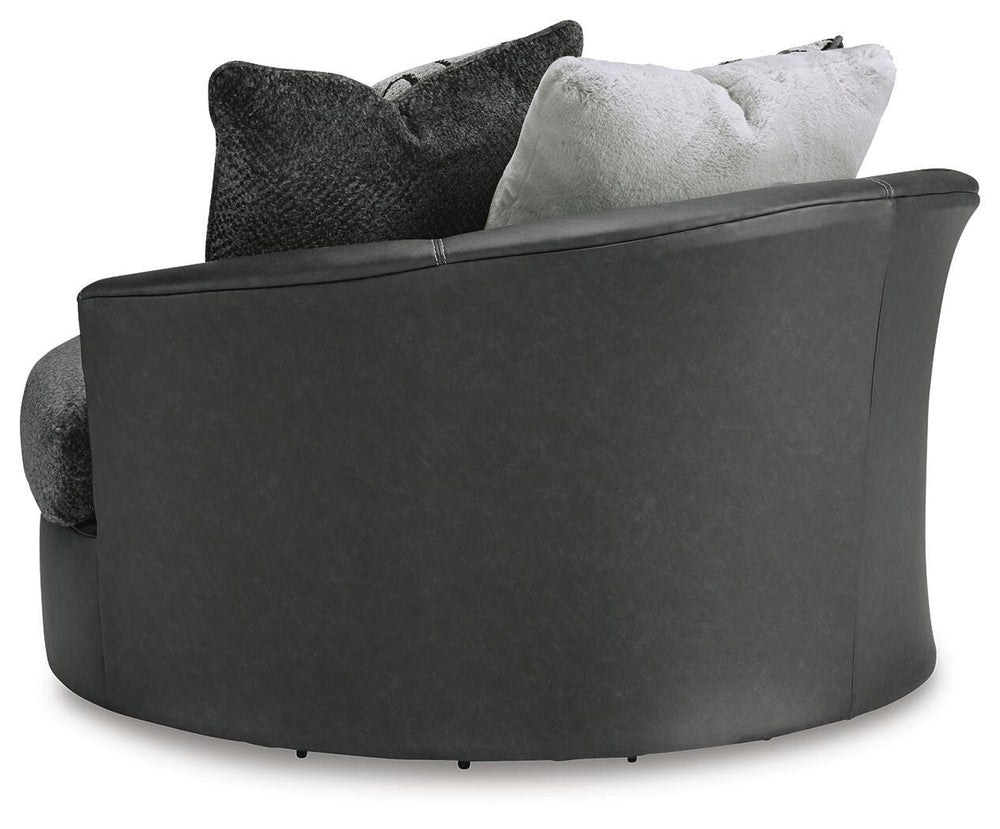 Brixley Pier Oversized Swivel Accent Chair - Dark Gray (5)