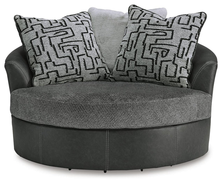 Brixley Pier Oversized Swivel Accent Chair - Dark Gray (3)