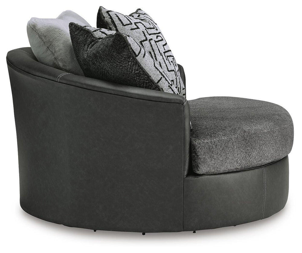 Brixley Pier Oversized Swivel Accent Chair - Dark Gray (4)