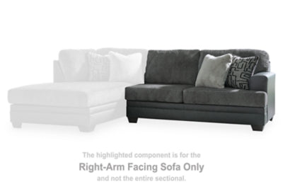 Brixley Pier Right-Arm Facing Sofa - Dark Gray